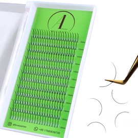 ALLOVE Spike Lash Extensions 0.07mm 3 in 1 C Curl 12-15mm Mixed Tray Lash Spikes Premade Fan Individual Eyalash Extension Supplies Matte Black Classic Single Lashes