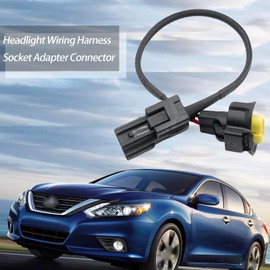 2Pcs Headlight Wiring Harness Socket Adapter Connector Compatible with Nissan Maxima 2009-2014/Altima 2007-2014/Rogue 2008-2014 Low Beam