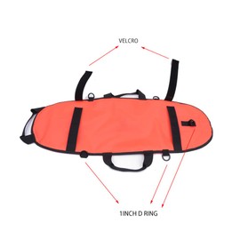 Hopbucan Inflation Marker Buoy Signal Float with Flag and Rope,for Freediving Snorkeling,Red