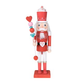 Clever Creations King of Hearts 15 Inch Traditional Wooden Nutcracker, Festive Christmas Décor for Shelves and Tables