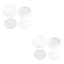 FOMIYES 2sets Portable Makeup Puff Box Washable Reusable Powder Puff Case Soft Body Powder for Loose Setting