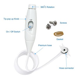 Oral Hygiene Accessories Replacement Hose and Handle Parts Compatible with Waterpik Water Flosser WP-100 WP-300 WP-660 WP-662 WP-670 WP-672 WP-900 (GREY)