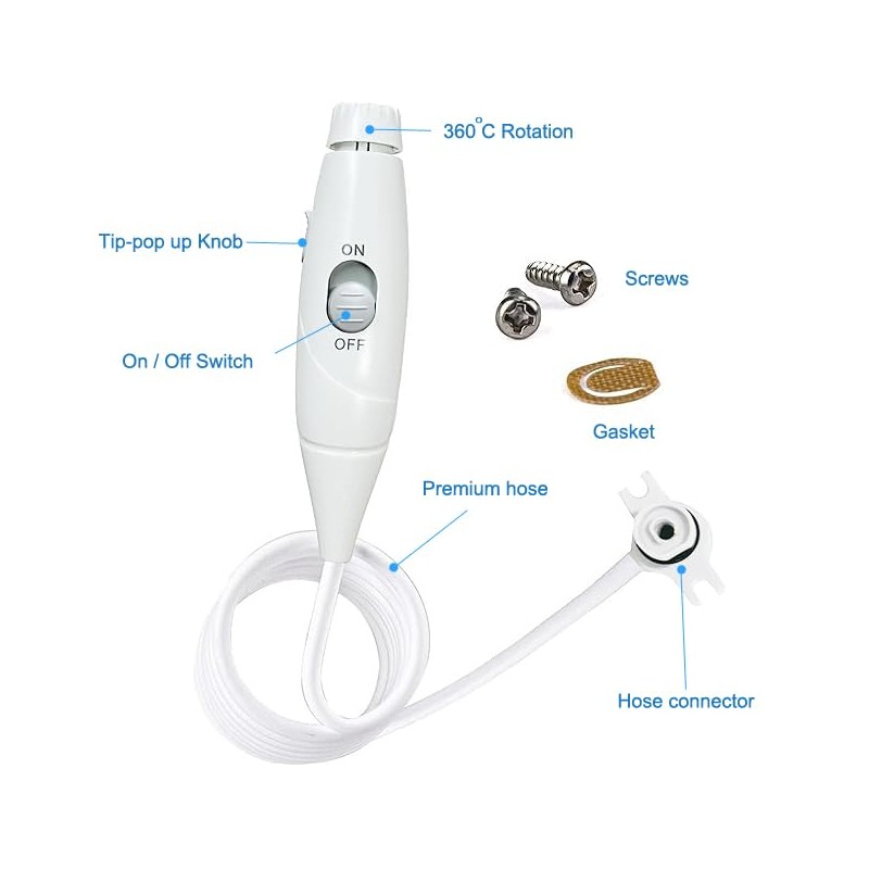 Oral Hygiene Accessories Replacement Hose and Handle Parts Compatible with