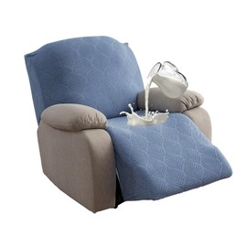 YUEANG 100% Waterproof Recliner Chair Cover, 1 Pieces Stretch Recliner Sofa Slipcovers Washable Cover for Reclining Chair for Pets, Dogs, Kids (Light Blue, 1 Seater)