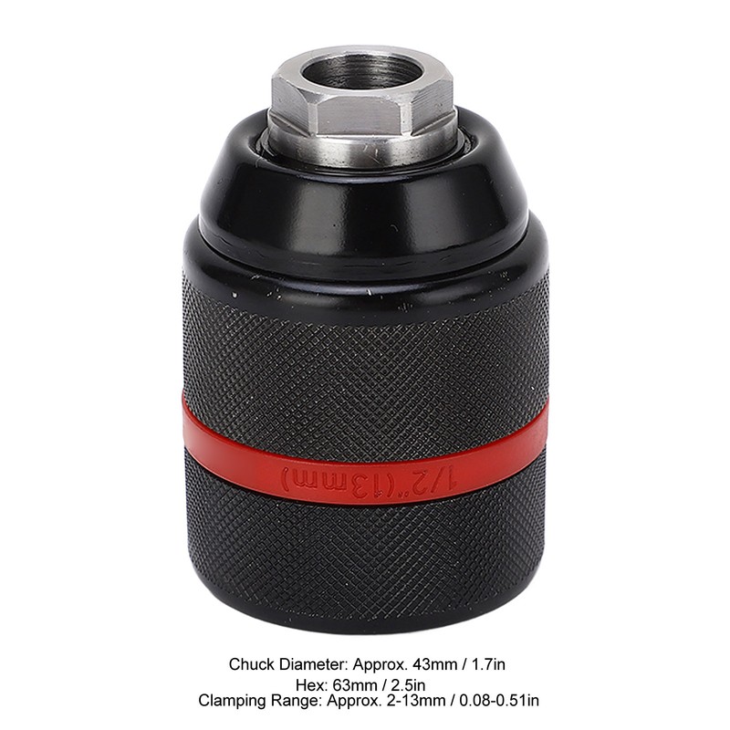 Keyless Drill Chuck 1/2‑20UNF Mount Self Tightening Electric Drill Chuck
