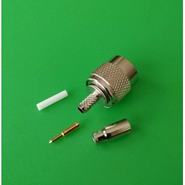 DLS (1 PACK) TNC Male Crimp Connector for RG174/U RG316 LMR100 Cable - USA Seller