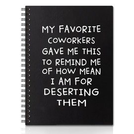 QYUVK My Favorite Coworkers Gave Me This Hardcover 160 Pages Spiral Notebook, Funny Coworker Leaving Gifts, Sarcastic Farewell Gifts, Goodbye Gifts for Coworker, Coworker Birthday Gift, New Job Gifts