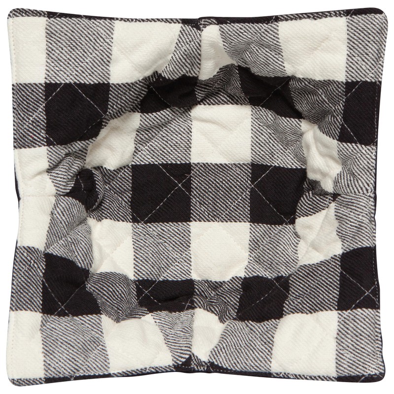 Now Designs Quilted Bowl Cozy, Black Buffalo Check W9 x