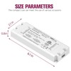 EMITEVER Triac Dimmable Driver,2 Packs 25W Power Supply,AC 120V to