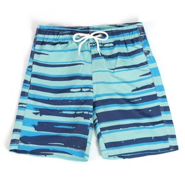 Boys Swimming Trunks Kids Beach Shorts with Mesh Lining 7-8 Years Toddler Printed Shorts Quick Dry Board Shorts Blue