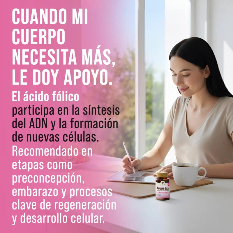 Acido Folico Vitamina 60c Tlali Beneficios Soporte Embarazo Preconcepción Contribuye