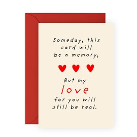 Romantic Greeting Card for Partner - This Card Will Be a Memory - Gifts for Him, Her, Husband, Wife, Girlfriend, Boyfriend -Love Message for Anniversary, Valentine’s Day, or Special Occasions