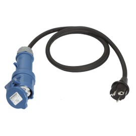 CEE Adaptor Cable 230 V Schuko Plug to CEE Coupling for Motorhome, Boat, Caravan etc.