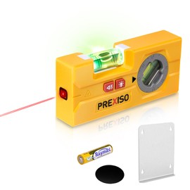 PREXISO 2-in-1 Line Laser Level - Mini Torpedo Level with Light, 3-3/4 inch Rotatable Magnetic Pocket Level & 30Ft Laser Line Leveler Tool for Hanging Picture, Wall Marking Painting, Home Renovation