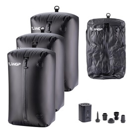 TLANGP Travel Vacuum Bags, with Pump, Suitable for Carry-On Luggage and Backpacks, Compression Bags for Home Storage, Clothing Vacuum Sealing Storage Cubes (3pcs + Pump)