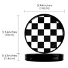 2 Pack Checkered Coasters for Drinks, Black and White Checked