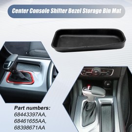 XQSMWF Center Console Shifter Bezel Storage Bin Mat Black Compatible with Dodge Charger 2015 2016 2017 2018 2019 2020 2021 2022 2023 Replace 68398671AA 68461655AA 68443397AA