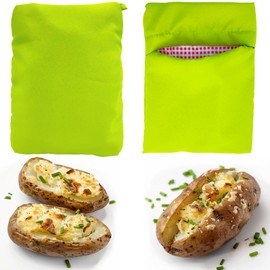 KR. LIF 2 PACK Baked Potato Microwave Bag – Reusable Potato Express Microwave Pouch & Sleeve Cooker for Beaking