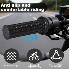 Motorcycle Grips Vintage Motocross 21 mm Grip Handlebar, Universal Motorcycle Handlebar Grip Moped Grips, Non-Slip Motocross Handle Grips Compatible with Harley 883 CG125 Prince CB400