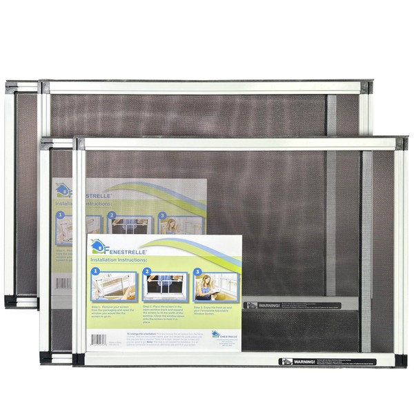 Fenestrelle Expandable Window Screen – 15″ H × 21″–40″ W