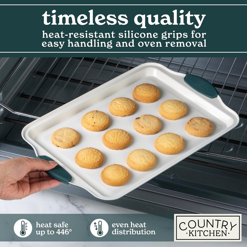 Country Kitchen Nonstick Stackable Bakeware Set - Heavy Duty, Durable,