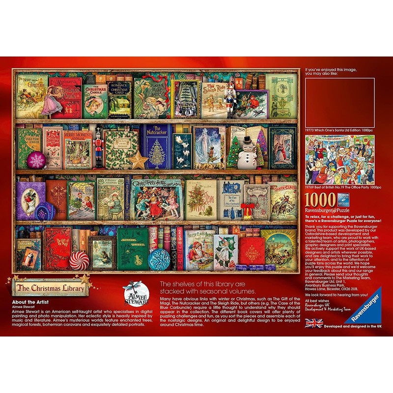 Ravensburger The Christmas Library, 1000pc Jigsaw Puzzle