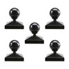 Plum Fittings 3" x 3" Square Black Aluminum Ball Post