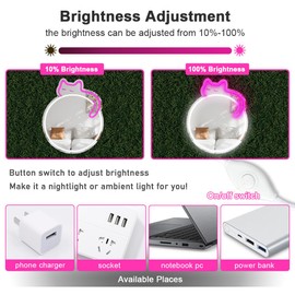 jXIN Cat Mirror Neon Signs for Bedroom Decor, 16.53x13.38IN Neon Light up Mirror with Dimmable for Dressing Room, Locker Room, Girl Room, Hallway, Wall Mirror