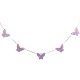 Landon Tyler 27 cm Garland with Lace Butterfly - Lilac/ White