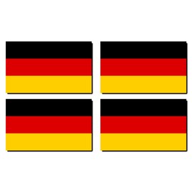 Sticker 200 x 120 mm Pack of 4 Germany Flag for Car, Laptop and More for Car, Suitcase, Laptop and More