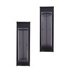 Danya B Metal Pillar Candle Sconces with Glass Inserts -