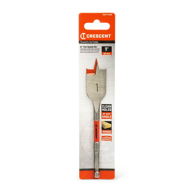 Crescent Flat Spade Drill Bit | 6" x 11/16" |