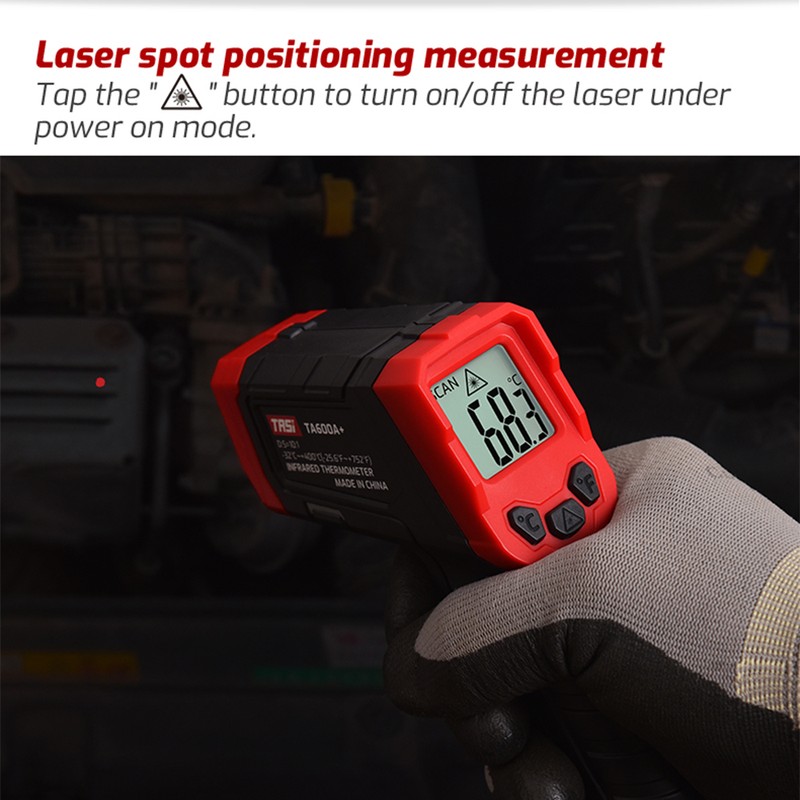 TASI Infrared Thermometer -32℃~400℃/-25.6℉~752℉ Non-contact Digital Laser Thermometer for Cooking