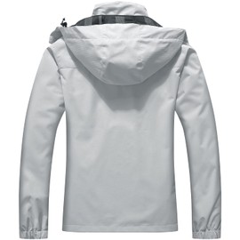 MOERDENG Women's Waterproof Rain Jacket Outdoor Lightweight Hooded Raincoat for Hiking Travel