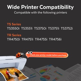 COCCINK PG575 for Canon Printer Cartridges 575 Black for Canon Pixma TR4755i Pixma TS3750i TR4756i TR4750i TR4751i TS3550i TS3551i TS3751i TS3752i TR4752i TR4700 Series 575 XL PG-5 75 57775XL