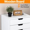 ZenStyle 5 Drawer White Wood Dresser, Storage Dresser Cabinet with