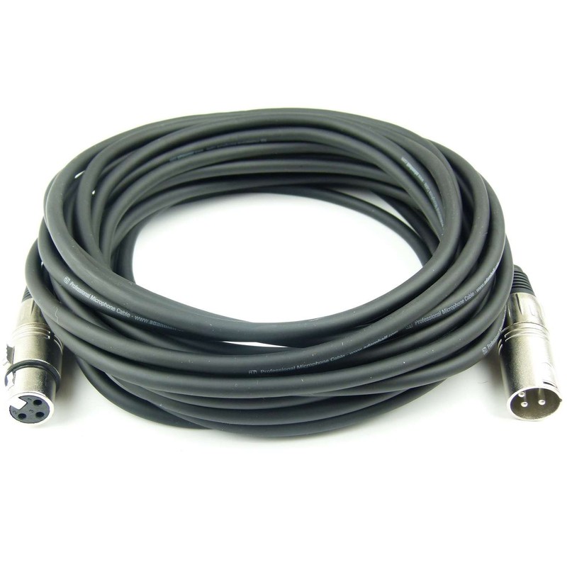 2x Adam Hall Cables 10 m Black K3MMF1000 Microphone Cable