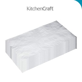 KitchenCraft Fat Absorbing Grill Pads / Oven Tin Liners, 35 x 20 cm (14" x 8") - Silver