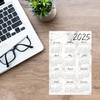 Annual Year-At-A-Glance Calendar Sticker Decal | Removable and Repositionable (Marble