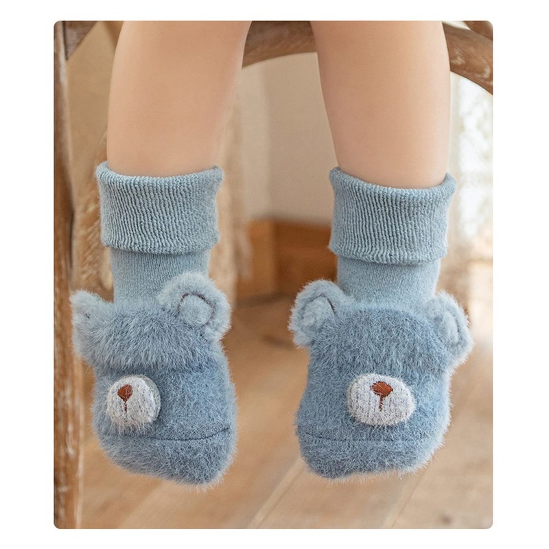 Baby Toddler Thermal Socks Anti-slip Grip Ankle Socks Cute Cartoon