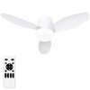 Glowall Small Ceiling Fan with Lights, 32 Inch Flush Mount
