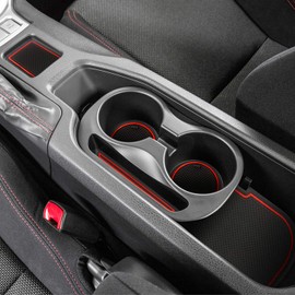 Auovo Anti-Dust Floor Mats for 2019 2018 2017 2016 2015 2014 2013 Subaru BRZ Toyota 86 Scion FR-S Door Pocket Liners Cup Pads Console Mats Interior Accessories (8 Pieces, Red)