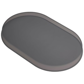 Degrē Placemats (Smoke, Set of 2) by LINE+ARC. Silicone Oval Tablemats for Adults, Babies, Kids. Modern, Easy to Clean, Waterproof, Washable, Stain & Heat Resistant, Non-Slip, Food-Grade, Outdoor