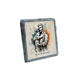 Father & Son Brotherhood – Sentimental Slate Coaster for Dads (slco-kf25-3597)