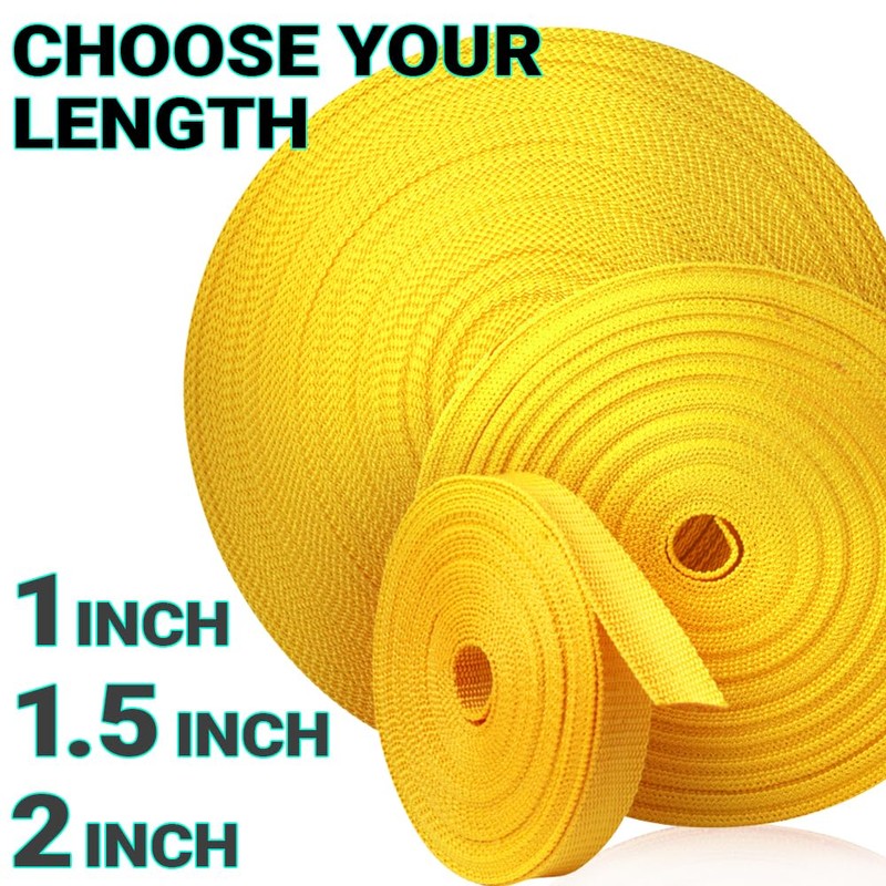 TECEUM 1 Inch Webbing – Honey Yellow – 10 Yards
