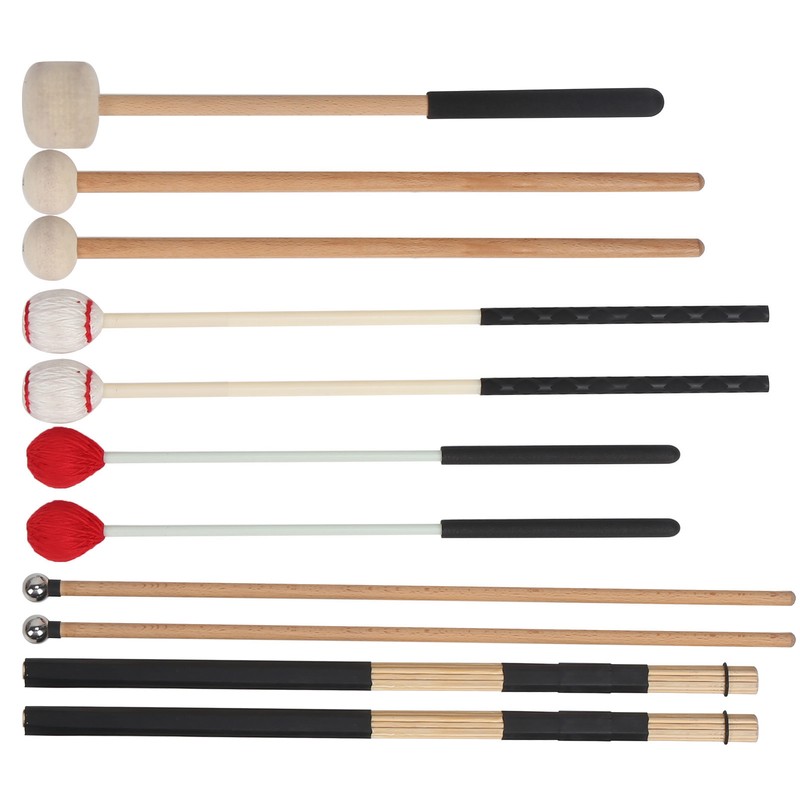 11Pcs Drumstick Set Snare Drum Percussion Tuning Hammer Instrument Training