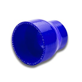 Auto Dynasty 2.25 inches To 3 inches Straight Turbo/Intercooler/Intake Piping Coupler Reducer Silicone Hose (Blue)