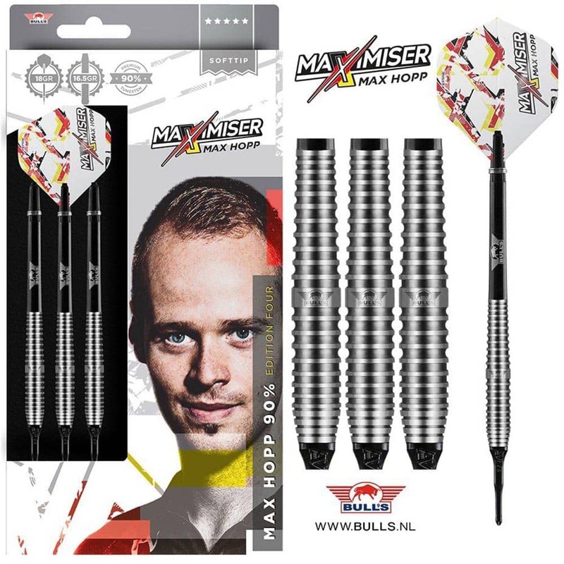 BULL'S Max Hopp Edition 4 90% Tungsten Soft Tip Darts