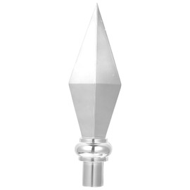 Housoutil Flagpole Tip, Silver Aluminium Alloy Flagpole Spear, Weatherproof Flagpole Replacement Flagpole Topper for Standard Flagpole, Attached Flagpole, Decoration Balls