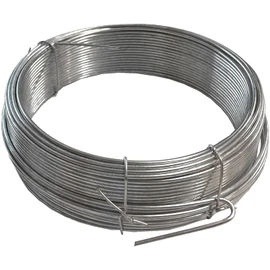 Merriway BH00327 Galvanised Garden Wire, 2mm x 20 Metres (65ft) 12 Gauge 5/64 inch Thickness, Grey,Grey